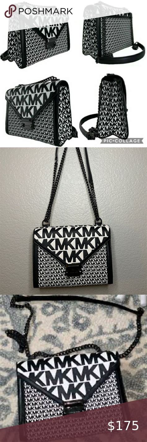 michael kors whitney black and white